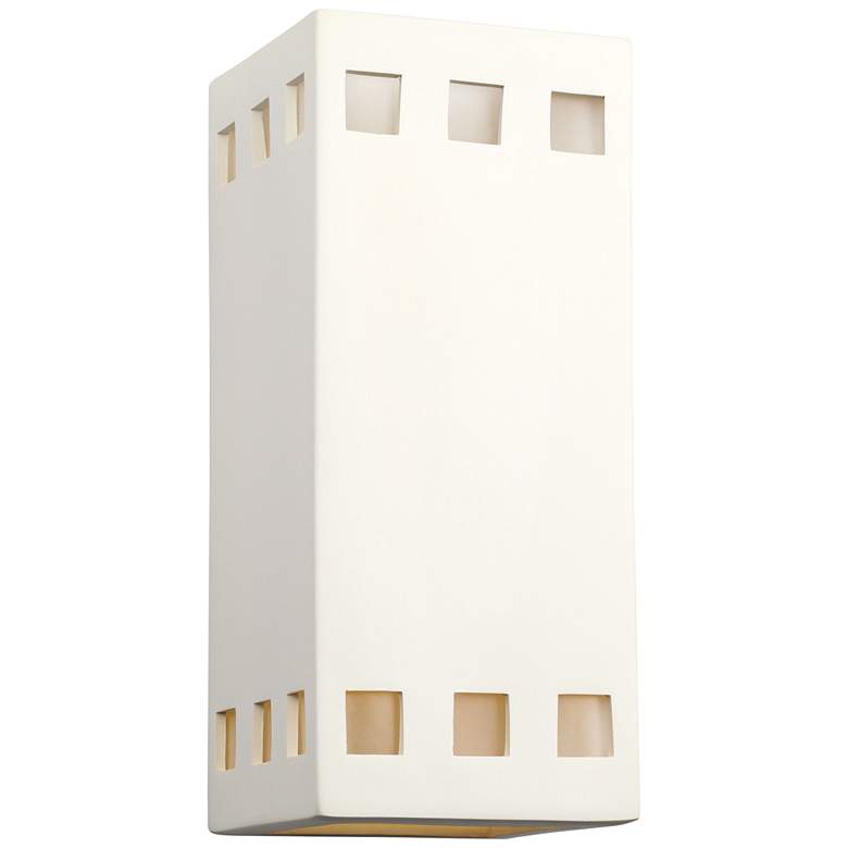 Image 2 Jaken 12 1/2 inchH White Row of Squares LED Outdoor Wall Light