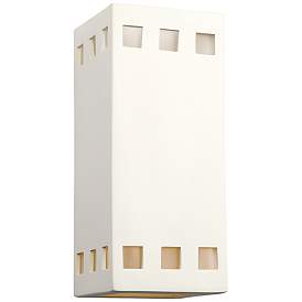 Image2 of Jaken 12 1/2"H White Row of Squares LED Outdoor Wall Light