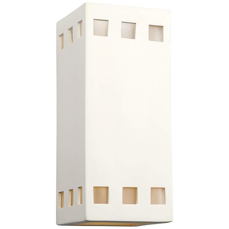 Image 2 Jaken 12 1/2"H White Row of Squares LED Outdoor Wall Light