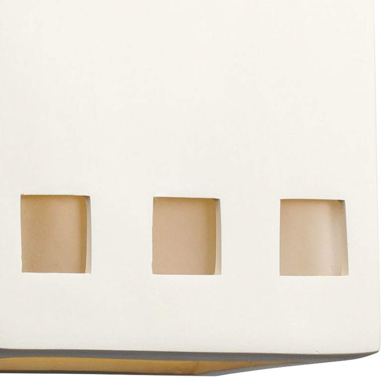 Image 3 Jaken 12 1/2"H White Row of Squares LED Outdoor Wall Light more views
