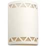 Jaken 13" High White Row of Triangles LED Outdoor Wall Light