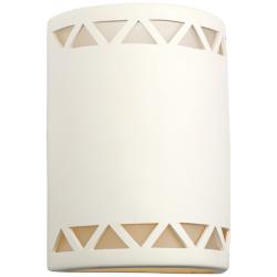 Jaken 13&quot;H Paintable White Bisque Ceramic Outdoor Wall Light