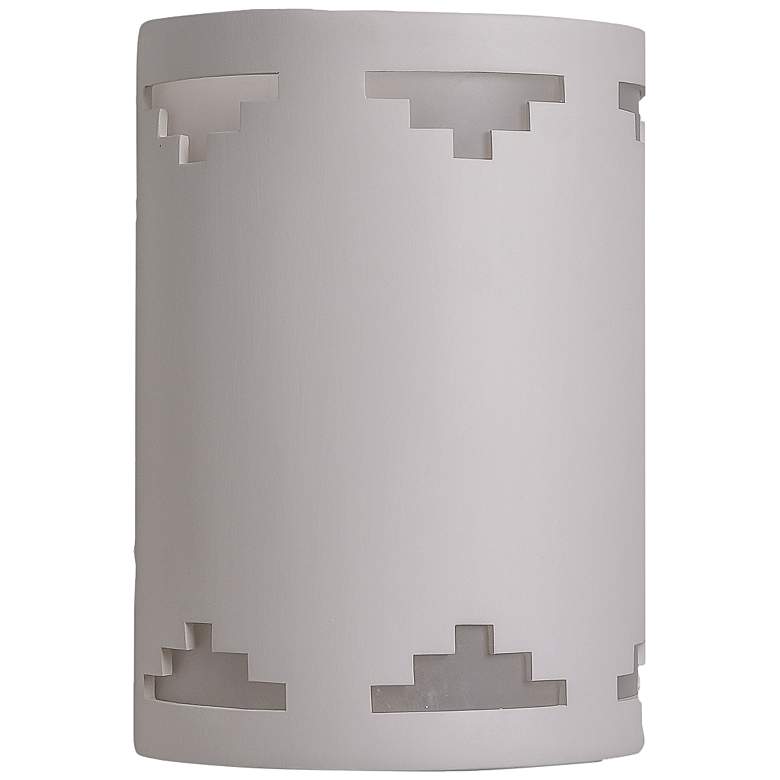 Image 2 Jaken 13"H White Bisque Mesa Cutout LED Outdoor Wall Light