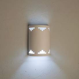 Image3 of Jaken 13"H White Bisque Mesa Cutout LED Outdoor Wall Light more views