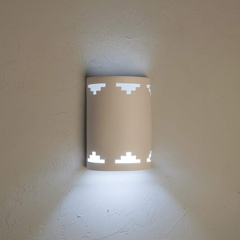 Image 3 Jaken 13"H White Bisque Mesa Cutout LED Outdoor Wall Light more views