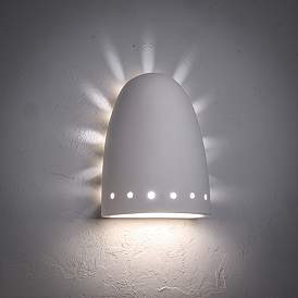 Image3 of Jaken 14" High White Row of Holes LED Outdoor Wall Light more views