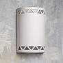 Jaken 15" High White Row of Triangles LED Outdoor Wall Light