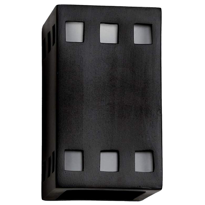 Image 2 Jaken-9.5-inch-high-ceramic-black-up/down-LED-outdoor-wall-light