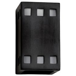 Jaken-9.5-inch-high-ceramic-black-up/down-LED-outdoor-wall-light