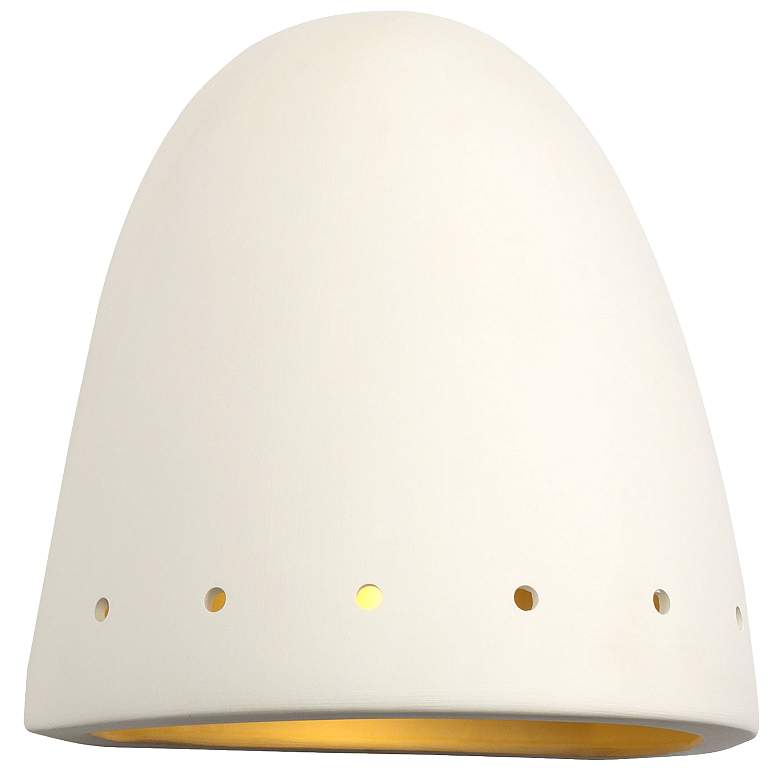 Image 1 jaken-9.5-inch-high-ceramic-paintable-white-back-lit-dome-down-LED-outdoor