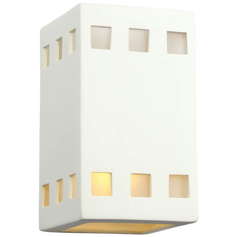 Image 1 Jaken-9.5-inch-high-ceramic-paintable-white-up/down-LED-outdoor-wall-light