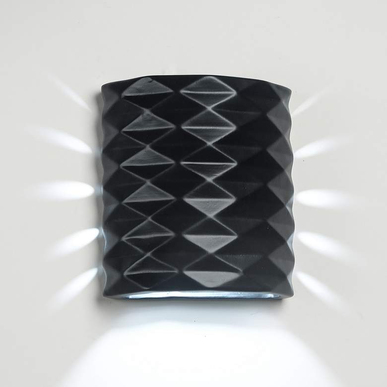 Image 1 Jaken-9.75-inch-high-ceramic-black-up/down-LED-outdoor-wall-light