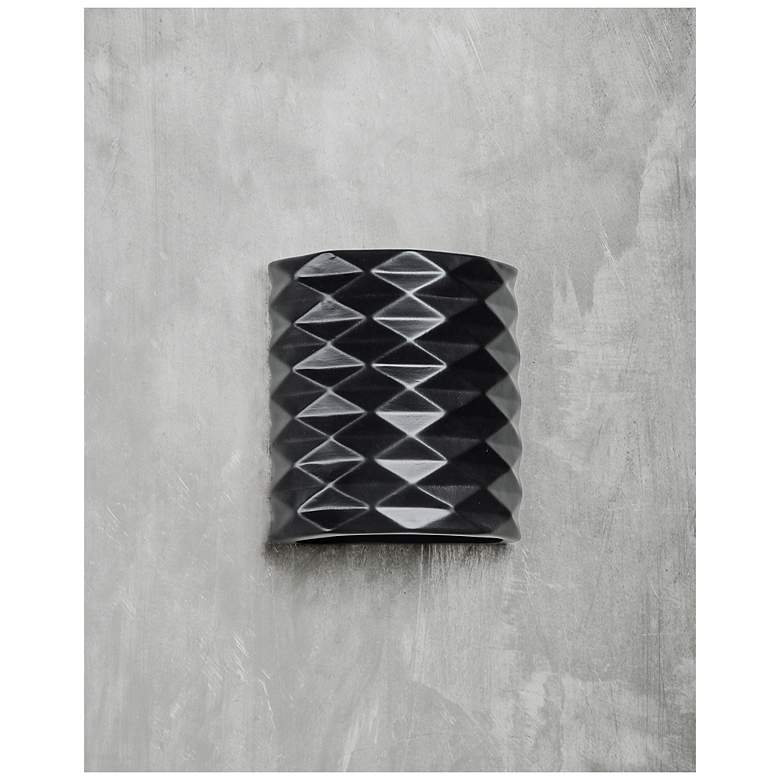 Image 3 Jaken-9.75-inch-high-ceramic-black-up/down-LED-outdoor-wall-light more views