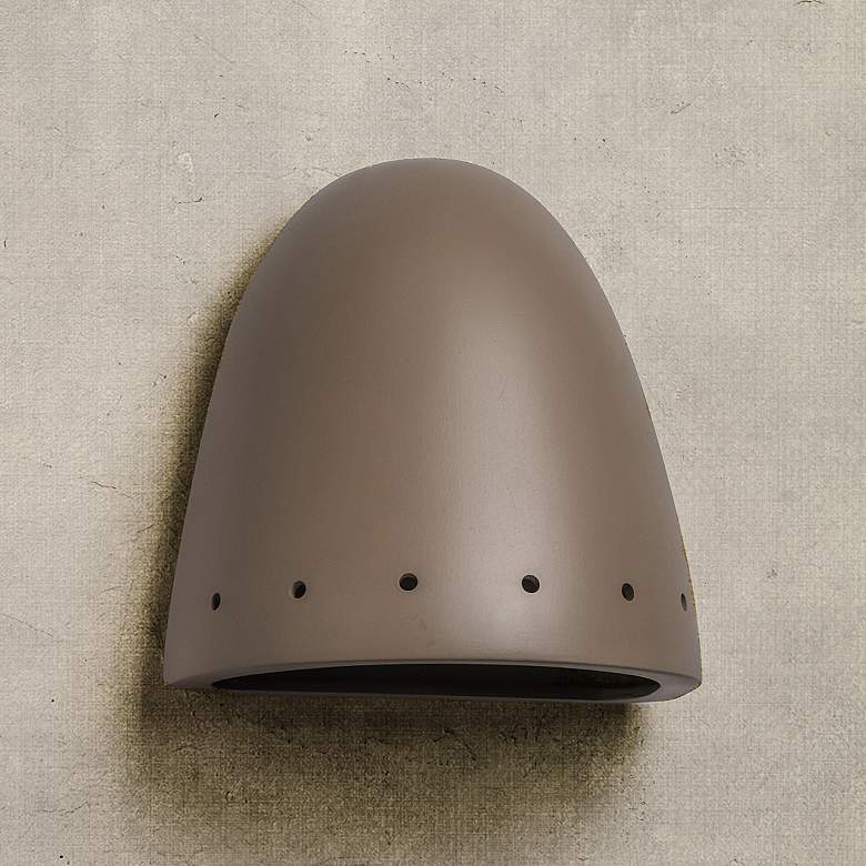 Image 1 Jaken 9 1/2" High Spice Row of Holes LED Outdoor Wall Light