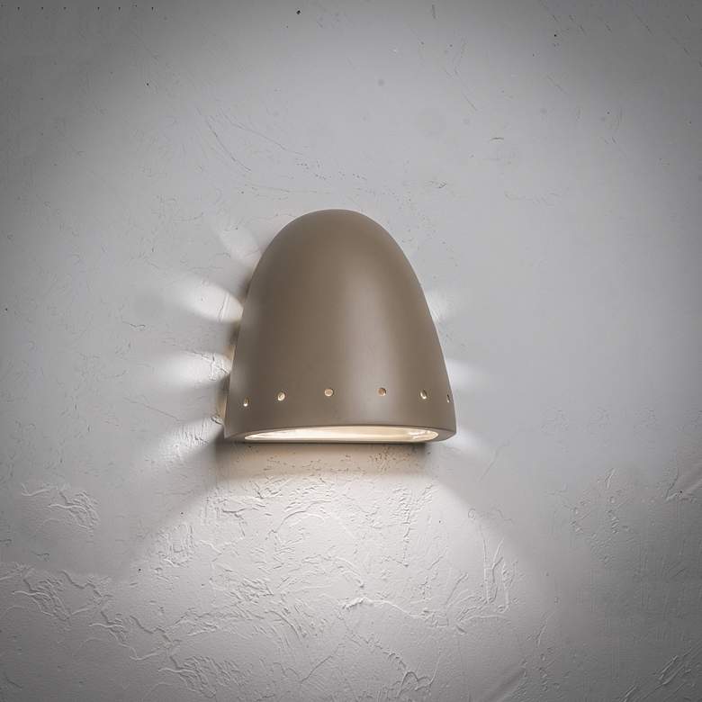 Image 3 Jaken 9 1/2" High Spice Row of Holes LED Outdoor Wall Light more views