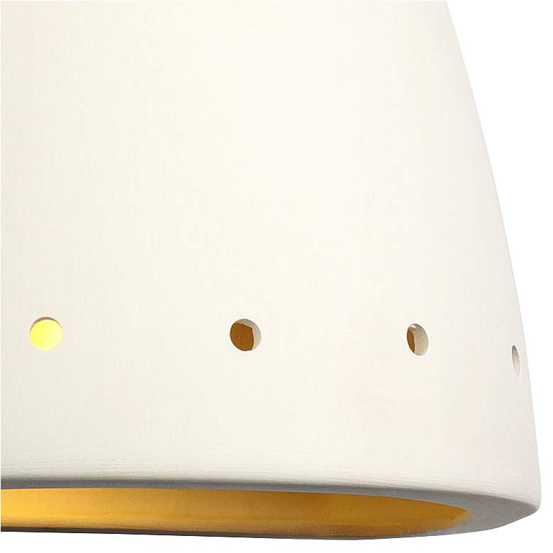 Image 3 Jaken 9 1/2 inch High White Row of Holes LED Outdoor Wall Light more views