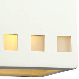 Image3 of Jaken 9 1/2"H White Row of Squares LED Outdoor Wall Light more views