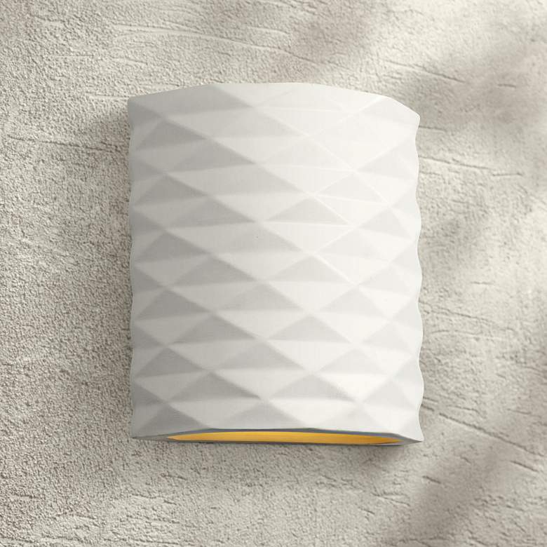 Image 1 Jaken 9 3/4"H Paintable White Bisque LED Outdoor Wall Light