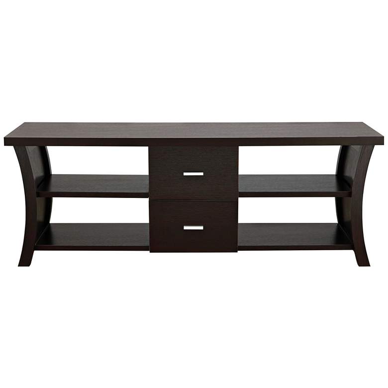 Image 1 Jakes Cappuccino Wood 2-Drawer Open TV Console