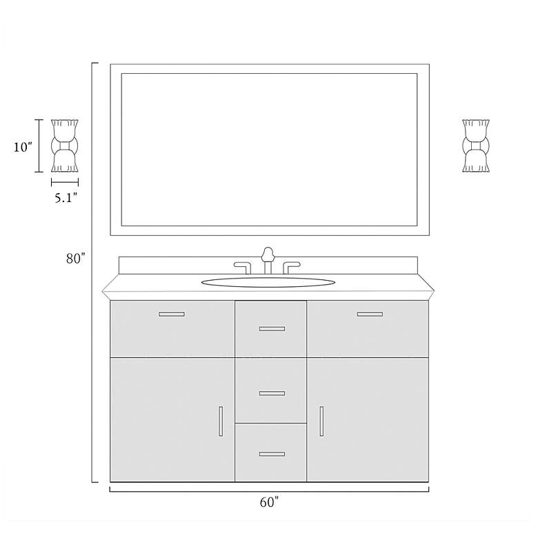 Image 2 Jalebess 2-Light Glass Wall Sconces more views