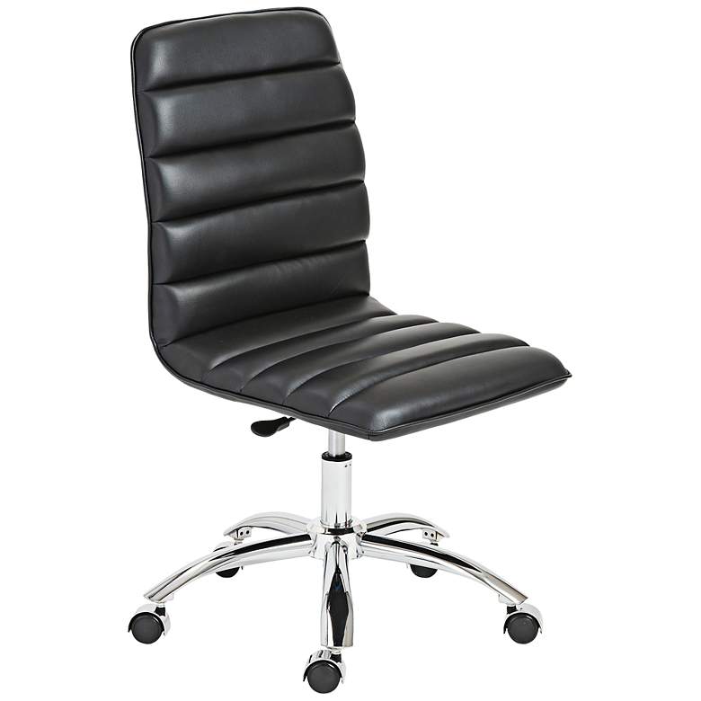 Image 1 Jaleh Black Leatherette Armless Office Chair