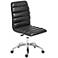 Jaleh Black Leatherette Armless Office Chair