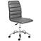 Jaleh Gray Leatherette Armless Office Chair
