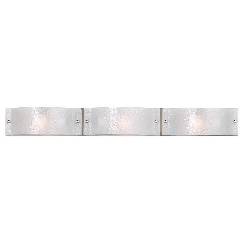 Image 1 Jalene 36" Wide Brushed Nickel Art Glass 3-Light Bath Light