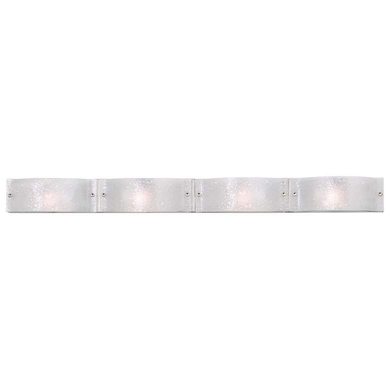 Image 1 Jalene 48 inch Wide Brushed Nickel Art Glass 4-Light Bath Light