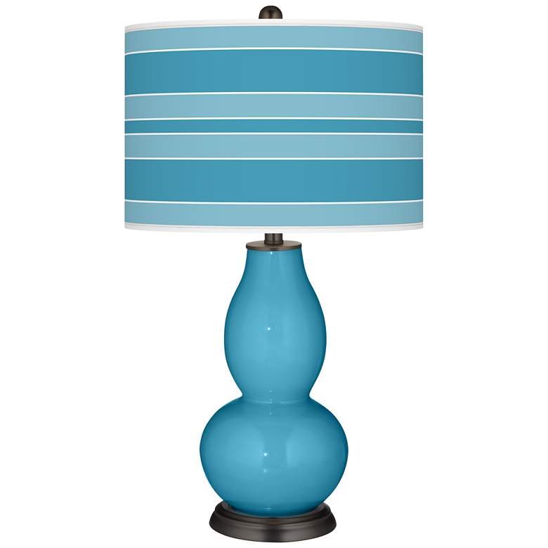 Image 1 Jamaica Bay Bold Stripe Double Gourd Table Lamp