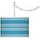 Jamaica Bay Bold Stripe Giclee Glow Plug-In Swag Pendant