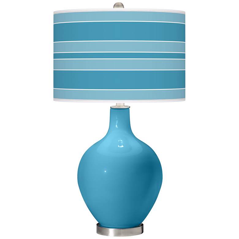 Image 1 Jamaica Bay Bold Stripe Ovo Table Lamp