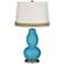 Jamaica Bay Double Gourd Table Lamp with Scallop Lace Trim