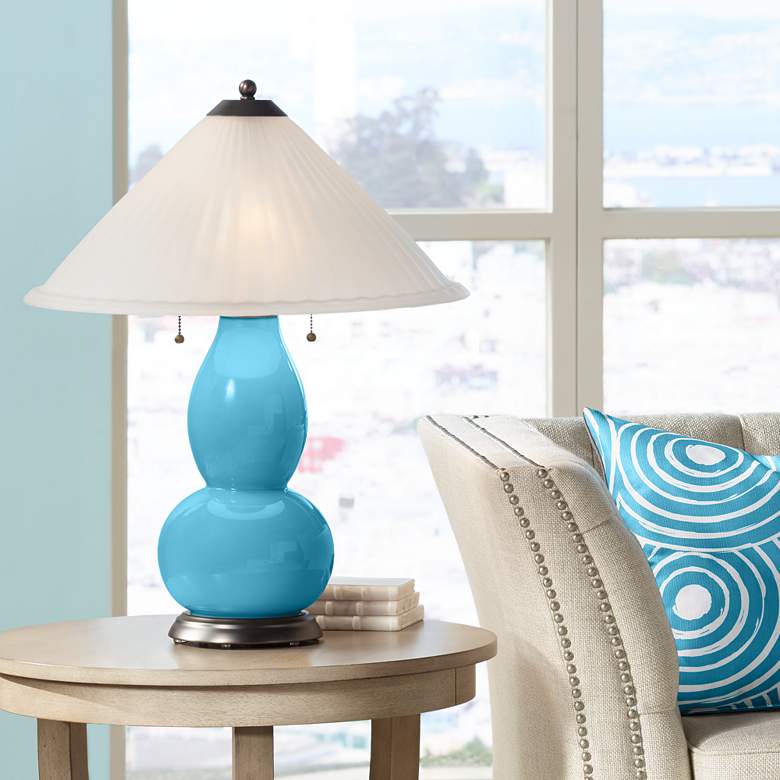 Image 1 Jamaica Bay Fulton Table Lamp with Fluted Glass Shade