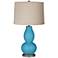 Jamaica Bay Linen Drum Shade Double Gourd Table Lamp