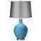 Jamaica Bay - Satin Light Gray Shade Ovo Table Lamp