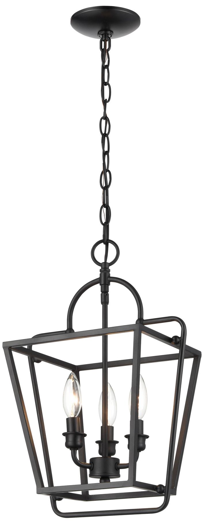 Image 3 James 12" Wide Matte Black 3-Light Mini Pendant more views