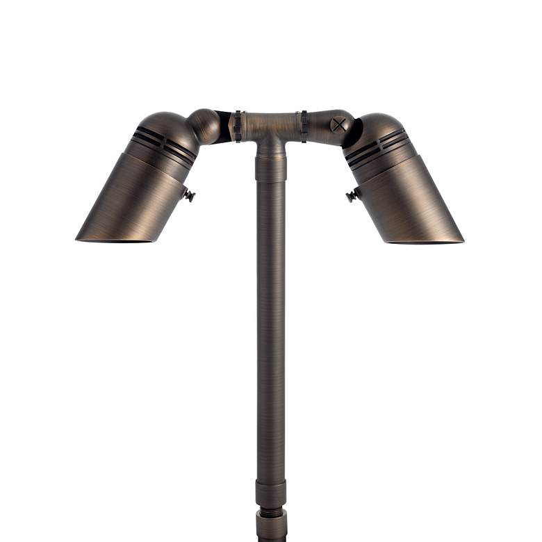 Image 2 James 13" High Centennial Brass Male Female Landscape Riser more views