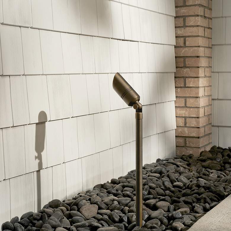 Image 5 James 19" High Centennial Brass Male Female Landscape Riser more views