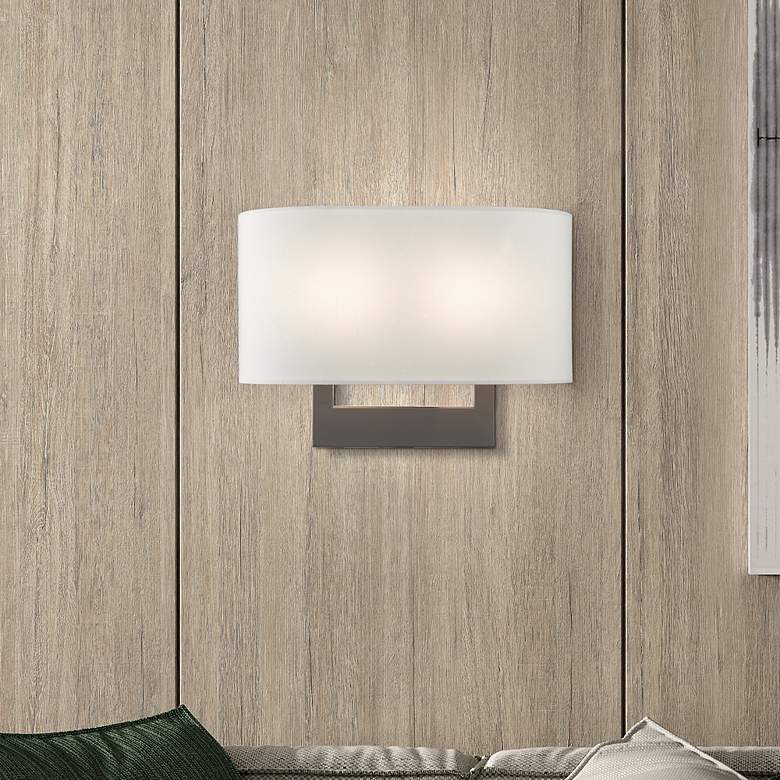 Image 3 James 9" High Bronze Rectangular Wall Sconce more views
