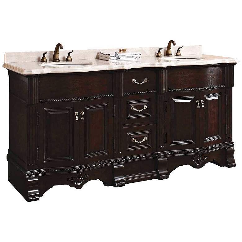 Image 1 James Martin Classico 72 inch Wide Marble Double Bath Vanity