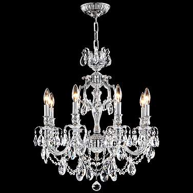 James Moder Brindisi 23" Wide Silver Chrome Crystal Chandelier
