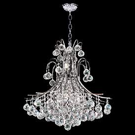 Image1 of James Moder Cascade 22" Wide Traditional Silver Crystal Chandelier