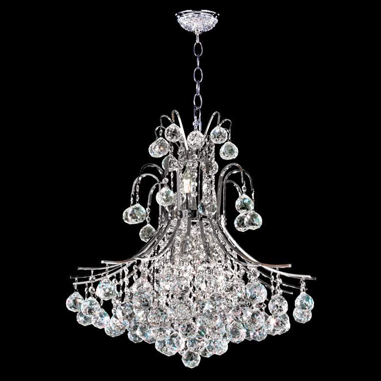 Image 1 James Moder Cascade 22" Wide Traditional Silver Crystal Chandelier