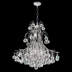 James Moder Cascade 22&quot; Wide Traditional Silver Crystal Chandelier
