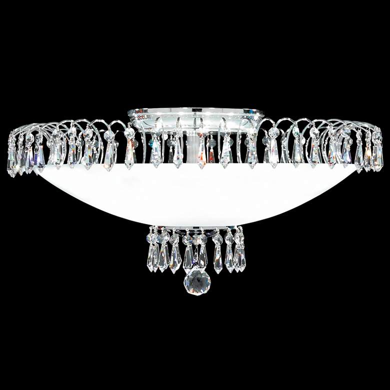 Image 1 James Moder Contemporary 22 inchW Silver Crystal Ceiling Light