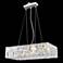 James Moder Contemporary 24" Wide Silver Crystal Pendant Light