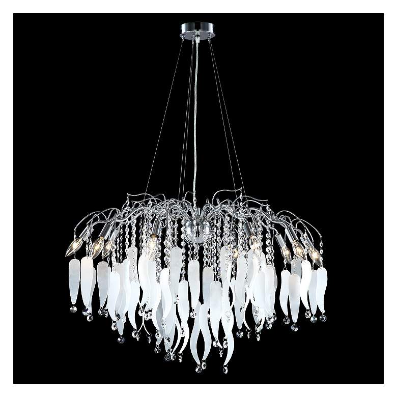 Image 1 James Moder Contemporary 31 inch Wide Silver Chandelier