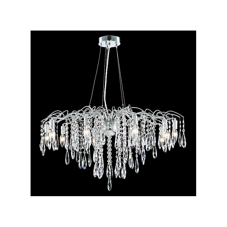 Image 1 James Moder Contemporary 31" Wide Silver Crystal Chandelier