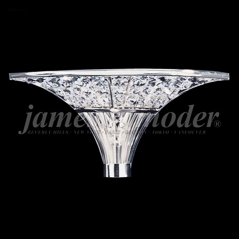 Image 1 James Moder Contemporary 6 inch High Silver Crystal Wall Sconce